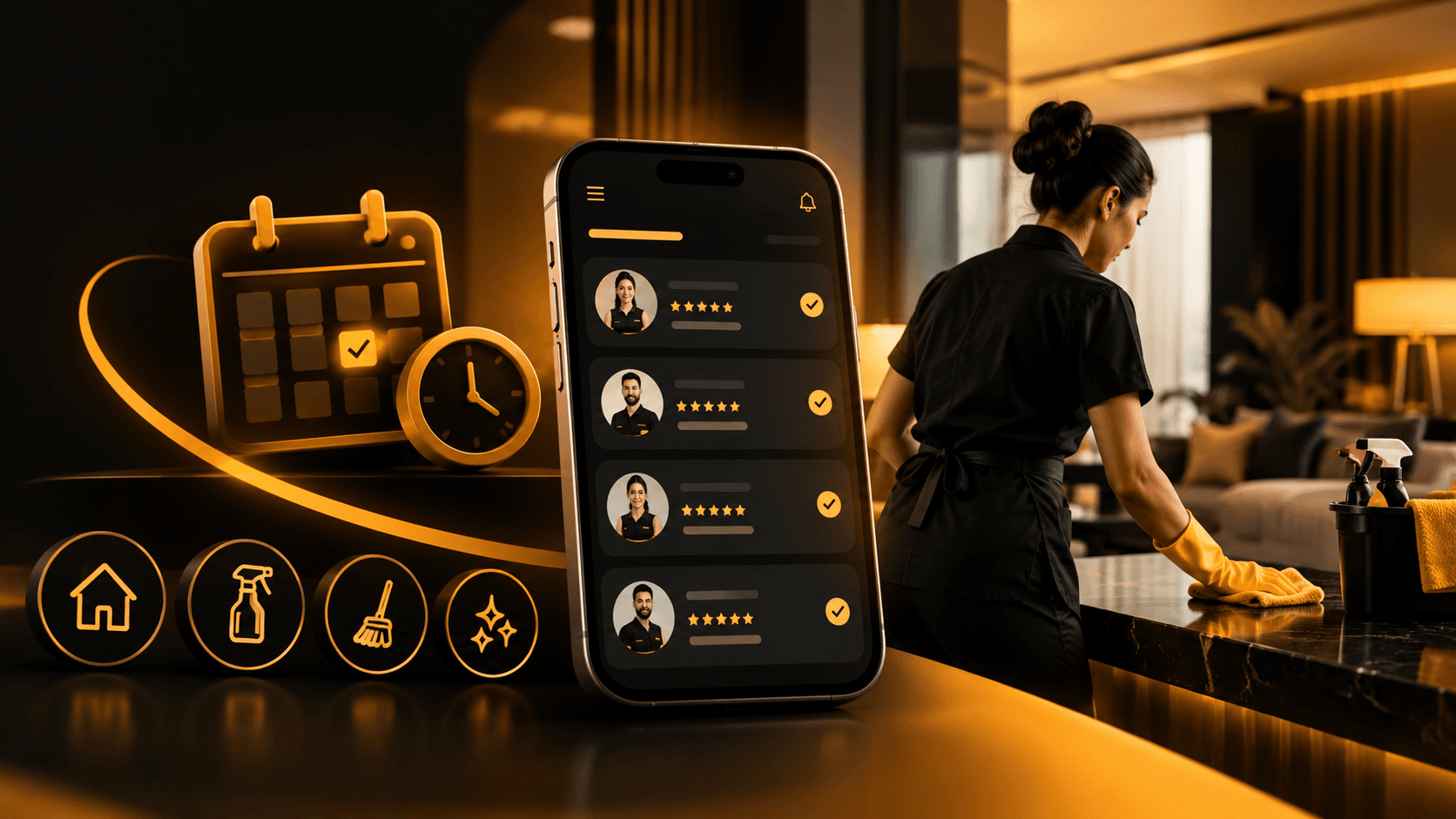 TidyFlow cleaning management platform — mobile app and field operations